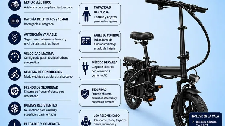 Bicicleta eléctrica plegable