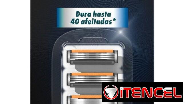 MAQUINA RECARGABLE DE AFEITAR GILLETTE SENSOR 3 + 6 CARTUCHOS