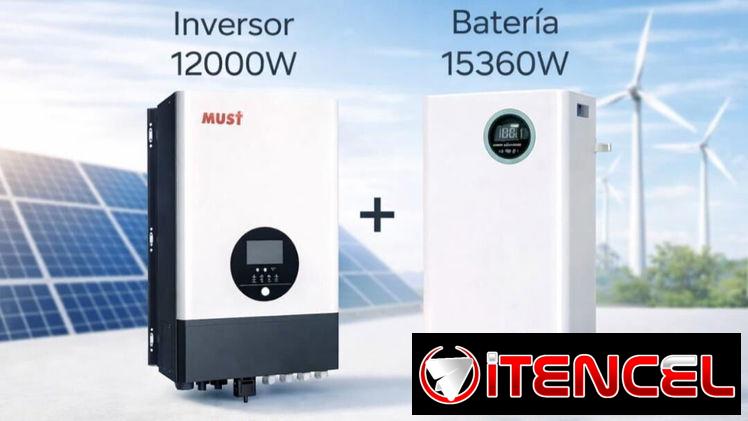 Inversores, bases para paneles, baterías, todo para panel solar