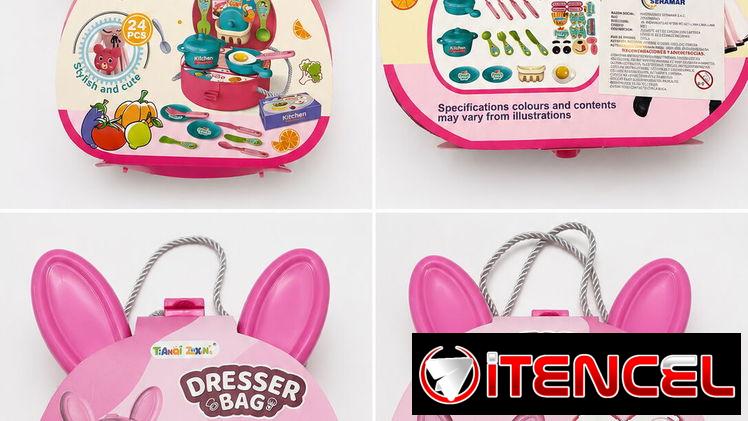 Cartera de maquillaje y cartera de cocina para princesas