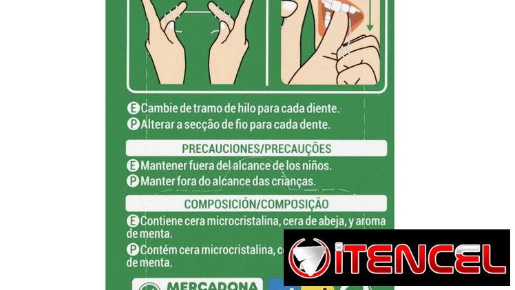 Hilo dental 120m con cera y sabor a menta (higiene bucal)