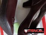 Zapatos de tacón cerrado para dama Oleg Cassini color café. Número 37