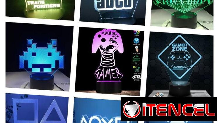 LAMPARAS GAMERS ACRILICAS RGB