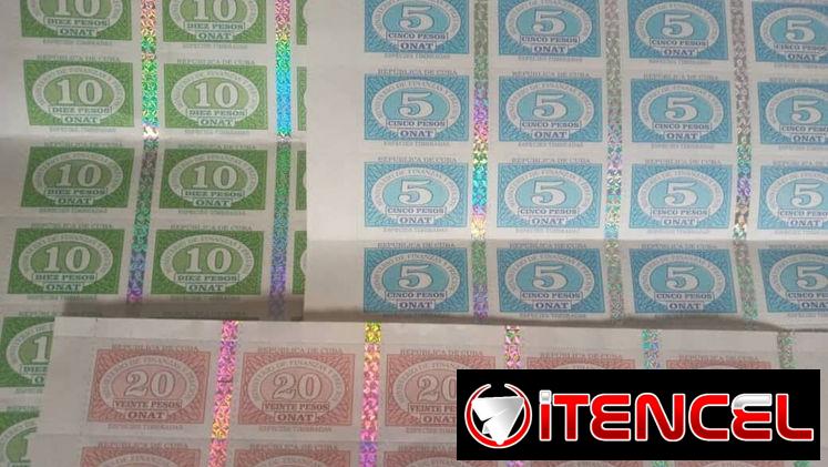 Sellos de 5 10 y 20 pesos