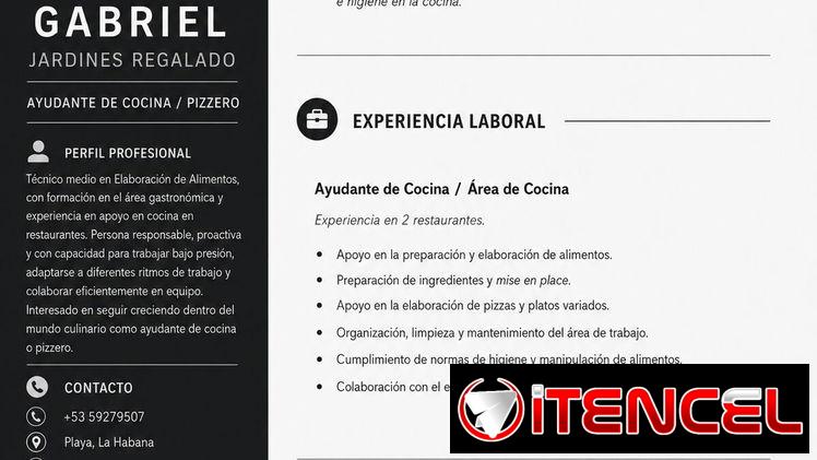 Busco empleo como ayudante de cocina o pizzero