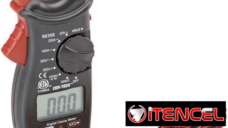 Probador de corriente de medidor de abrazadera digital Hyper Tough, TD35074B, 1 pieza, 6 pulgadas x 1,25 pulgadas x 2,5