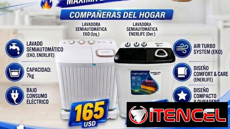 ​💥 ¡OFERTAZO! Lavadoras Semiautomáticas 7KG Nuevas desde $165 USD + Mensajería