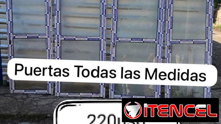 Puerta 🚪 d aluminio con cristal d todas las medidas q usted desea para más información contactarme