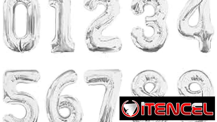Globo metálico de número 16″