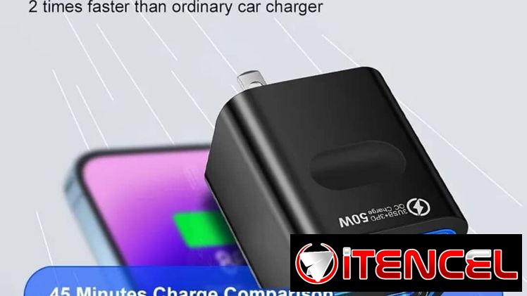 Cargador de carga rápida de 50W con varias entradas
