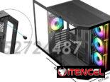 ✅✅52724487 – Chasis Gaming Semi panorámico DIYPC ARGB-N3-BK + 4 fanes ARGB 120mm✅✅