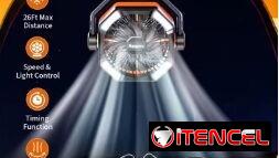 VENTILADOR RECARGABLE,  BATERIA DE 20,000, 4 LUCES LED,4 VELOCIDADES, WSAPP +1 (7862384808)