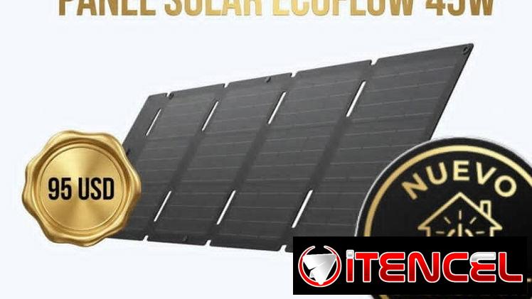 **PANEL SOLAR ECOFLOW 45W** $95
