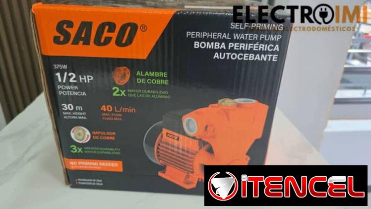 Bomba de Agua Periférica Autocerbante Saco 1/2HP 💧
