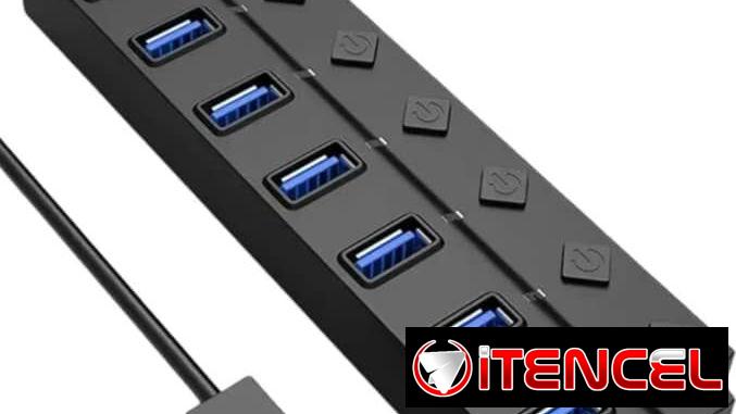 {7 puertos USB en una sola Regla}
