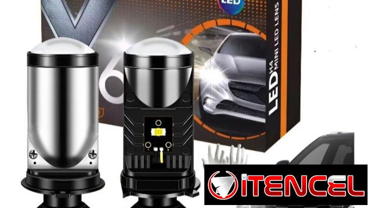 BOMBILLOS FOCOS LED H4 CON LUPA ✨️