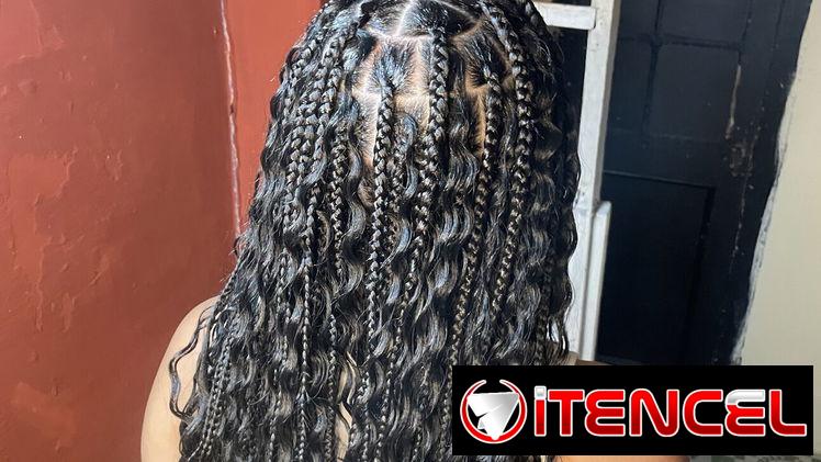 Trenza y definición de rizos
