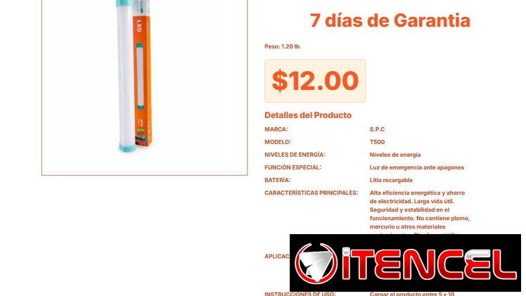 Luz LED de Alta Intensidad S.P.C T500 Sin Mercurio por $12.00 VPT#-0335