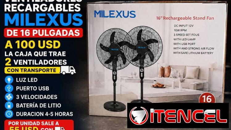 VENTILADOR RECARGABLE POR CAJA