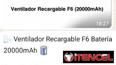 Ventilador recargable