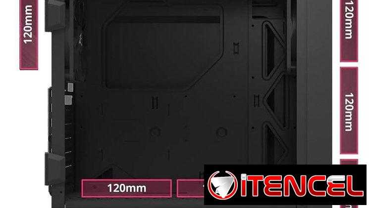 Chasis Gaming ZALMAN T7 + 2 fanes, NUEVO en caja