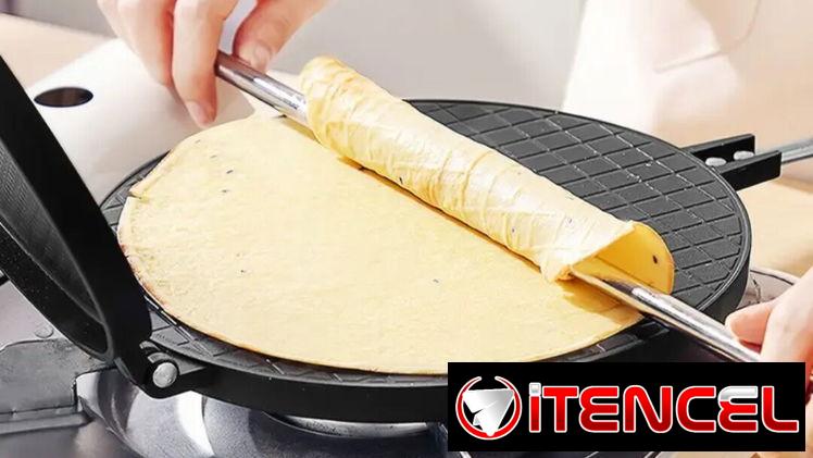 Máquina manual para confección de barquillos, canastas y rollos
