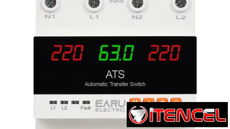 ATS Tranfer y Protector de corriente de sobrevoltaje 2 en 1,  63A 110Vol 2Polos