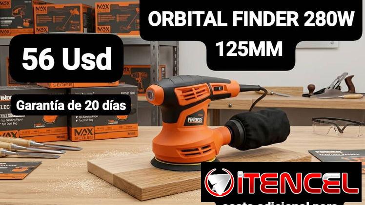 LIJADORA ELÉCTRICA ORBITAL FINDER 280W 125MM, Garantía de 20 días, Entrega por un mínimo costo adicional para toda La Ha
