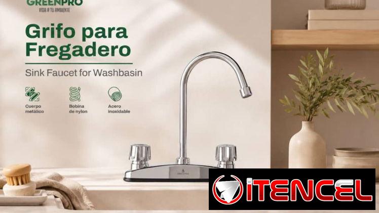 Grifo para Fregadero GREENPRO Cromado Alto