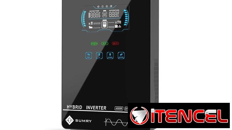 Inversor Solar Híbrido SUMRY 4000W 24V a 120V Onda Pura con MPPT 140A y Pantalla LCD Táctil