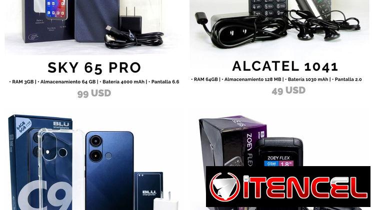 Teléfonos celulares de varias marcas y precios