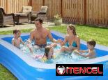 PISCINA INFLABLE 3.5M  X 1.83 X 56 CM CON BOMBA PARA INFLAR.  130 USD