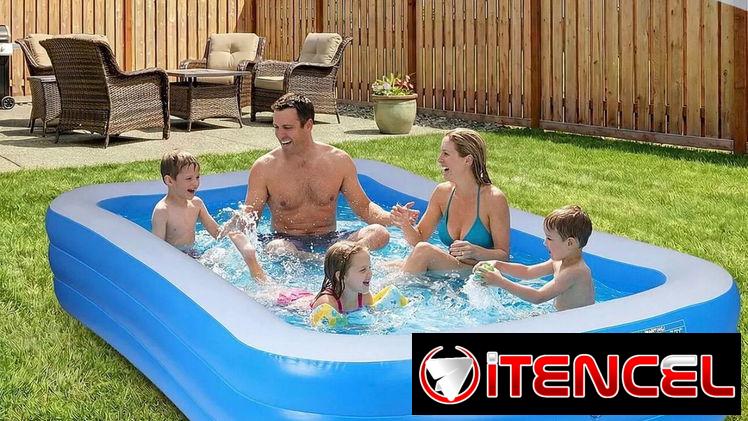 PISCINA INFLABLE 3.5M  X 1.83 X 56 CM CON BOMBA PARA INFLAR.  130 USD