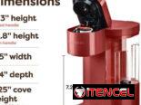 * Cafetera Keurig K-Express Essentials de Una Taza Compatible con Cápsulas K-Cup – Roja