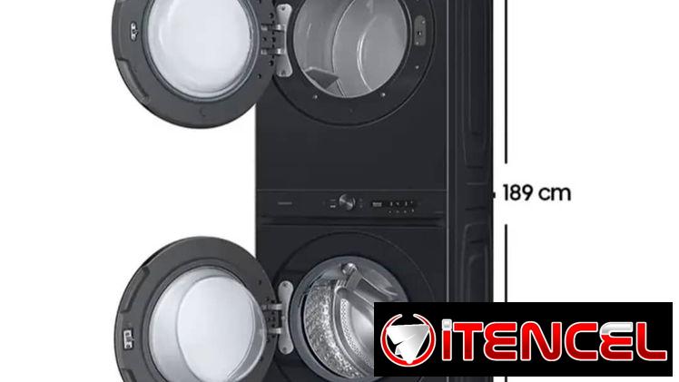 Torre de lavado eléctrica con secado al vapor de 22 kg marca LG nueva en caja.