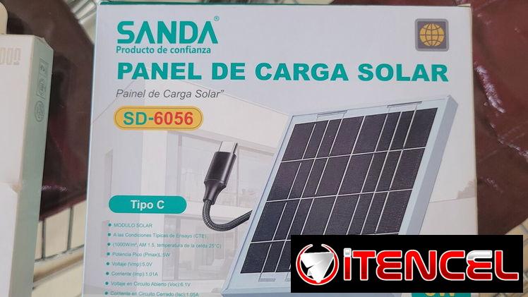 Panel solar para cargar dispositivo con entrada Tipo c de 6v