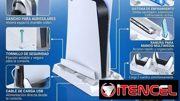 * Soporte y estación de refrigeración para PS5