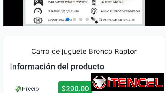Carrito eléctrico Bronco Raptor