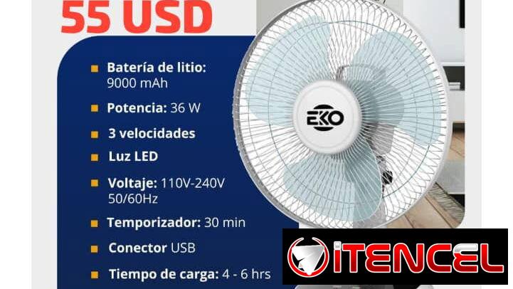 Ventilador recargable 12 EKO