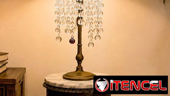 LÁMPARA DE DISEÑO ART DECO con mesa-pedestal