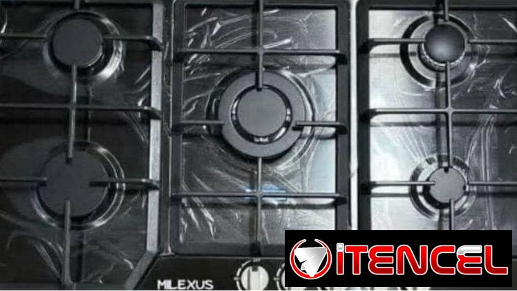 Venta Cocina gas empotrable Milexus 5 hornillas acero inoxidable 860x510x120 (negra) mensajería incluida