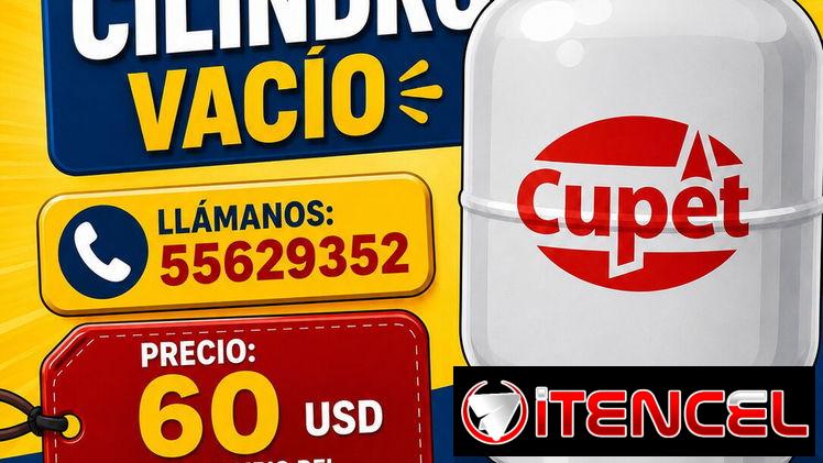 Bala de gas llena de 20kg Valor 60 usd o al cambio del día en el toque Hacemos domicilio en toda la habana por un costo