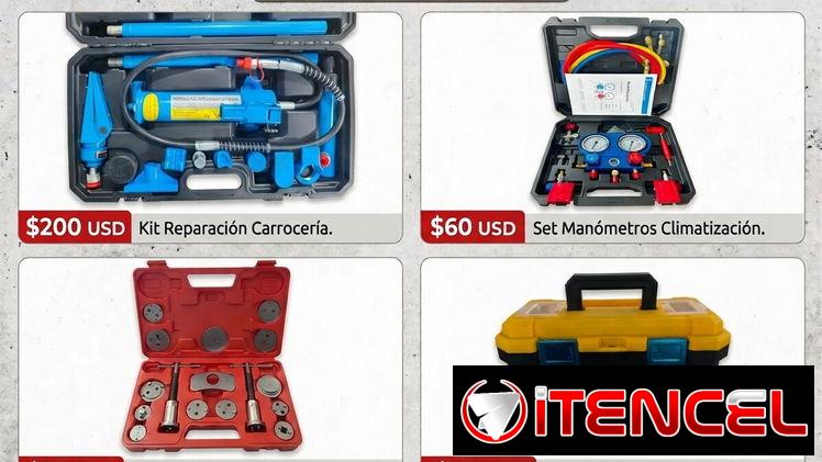 Herramientas combinadas Carrocería,  manómetros,  caja de almacenamiento, frenos y mucho mas