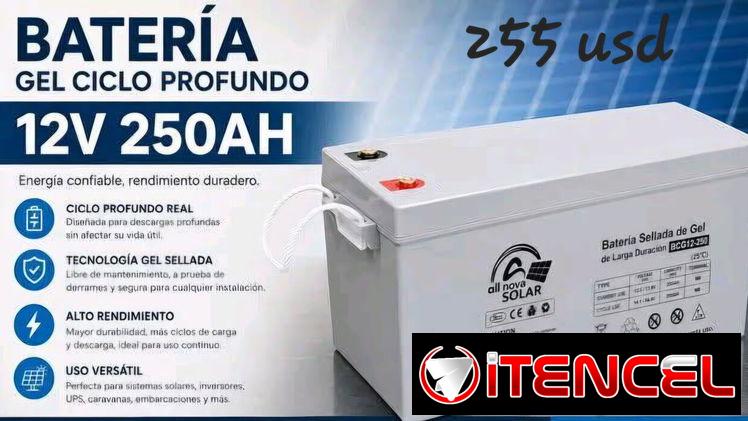 Batería 250 amp 12vol gel