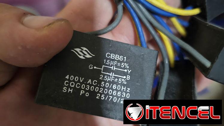Capacitor para split de baterías medidas