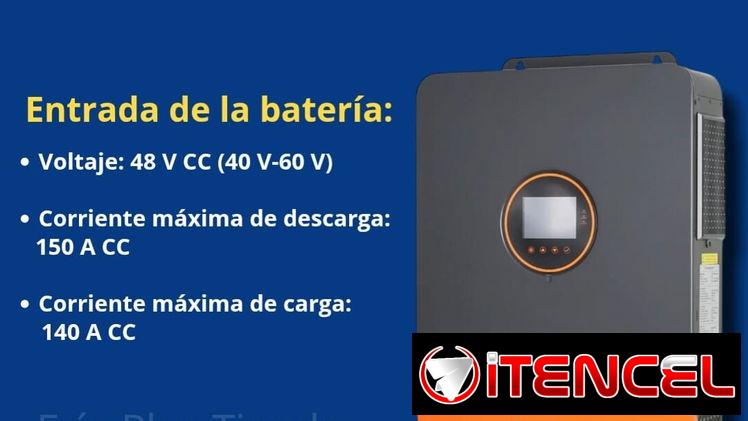 Inversor Híbrido POWMR 6.5KW 120/240VAC – 48VDC 💪  ✅ Onda sinusoidal pura 6500W