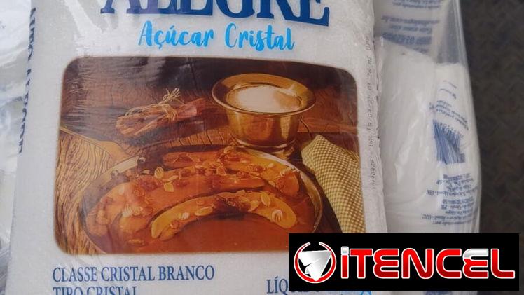 Contenedor de azúcar blanca cristal