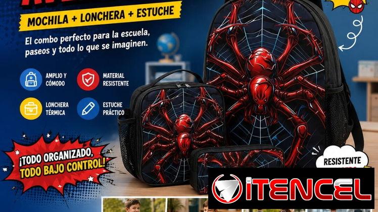 Mochila de spiderman 3 en 1