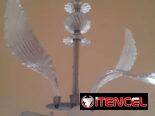 Lámpara de Techo Antigua de Cristal en 220 USD