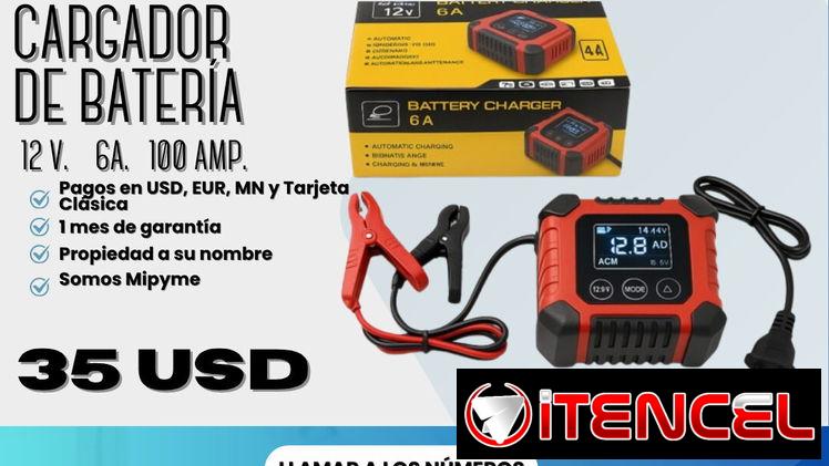 🪫 CARGADOR DE BATERÍA  ✅ 12 V 6 A 100 AMP 💲35 USD ✅ 12 V 12 A 200 AMP 💲50 USD